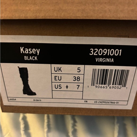 Kasey Virginia tall boot black size 7 - Picture 4 of 4
